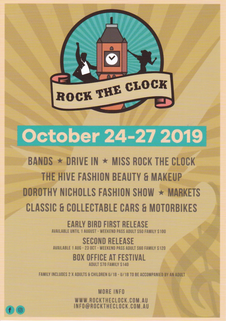 2019 ROCK THE CLOCK Colac Collectable Car Club